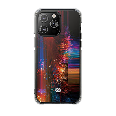 Black Impact MagSafe Phone Case for iPhone - Cyber Optic Streak