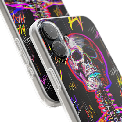 Neon Glitch Skeleton · Soft Handyhülle für iPhone
