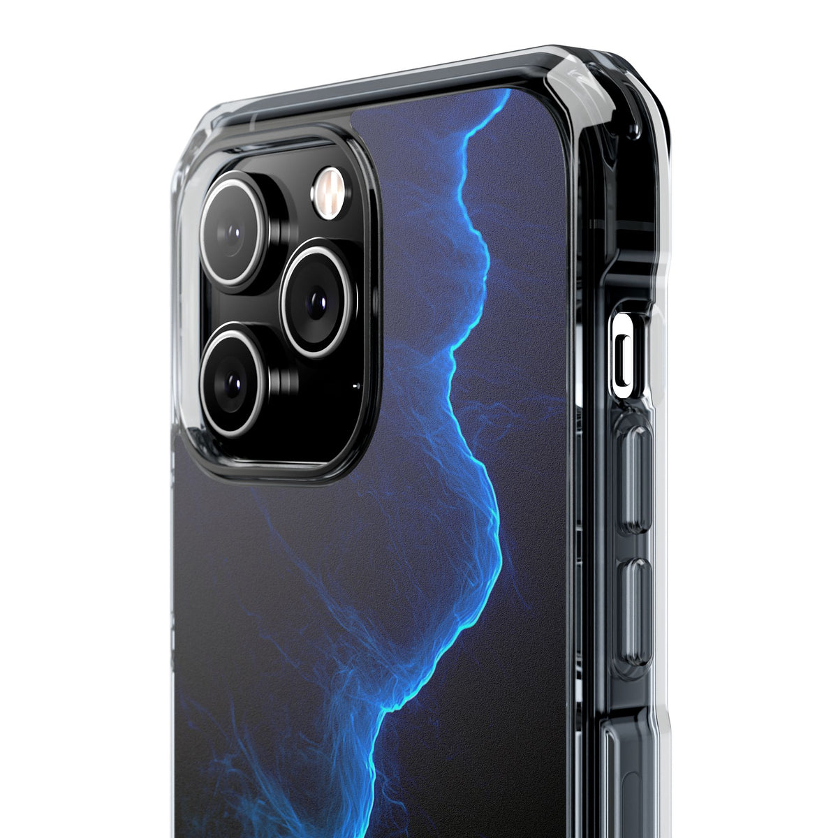 Electric Azure Drift · Clear Impact Magnetic Phone Case for iPhone · Blue