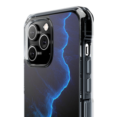 Electric Azure Drift · Clear Impact Magnetic Phone Case for iPhone · Blue