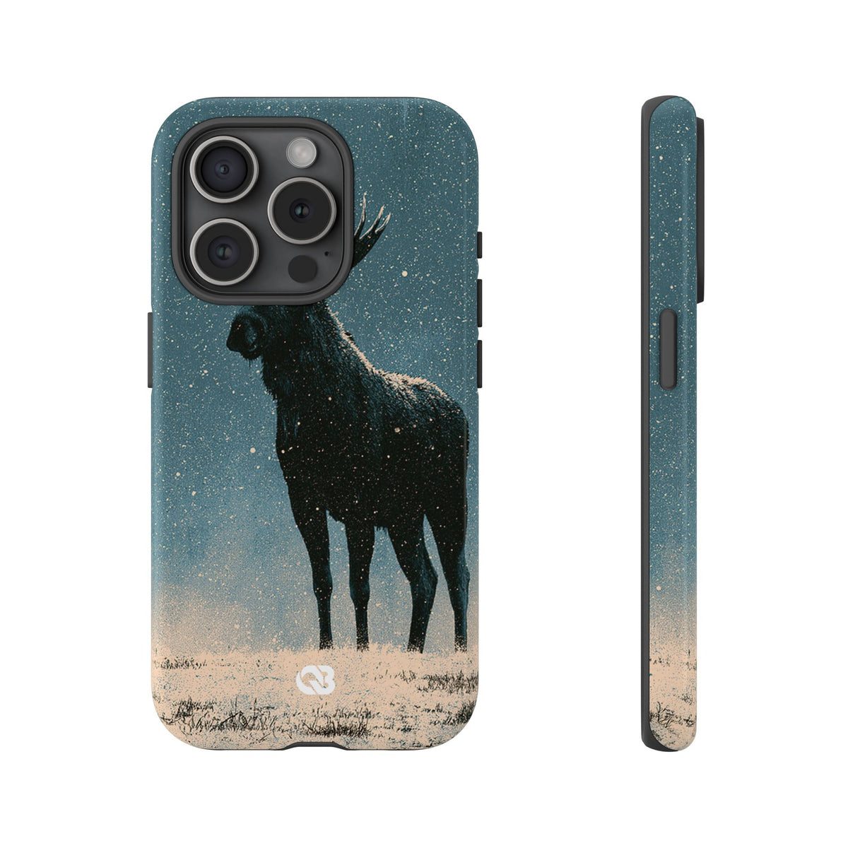 Nordic Boreal Moose · Tough Phone Case for iPhone · Blue