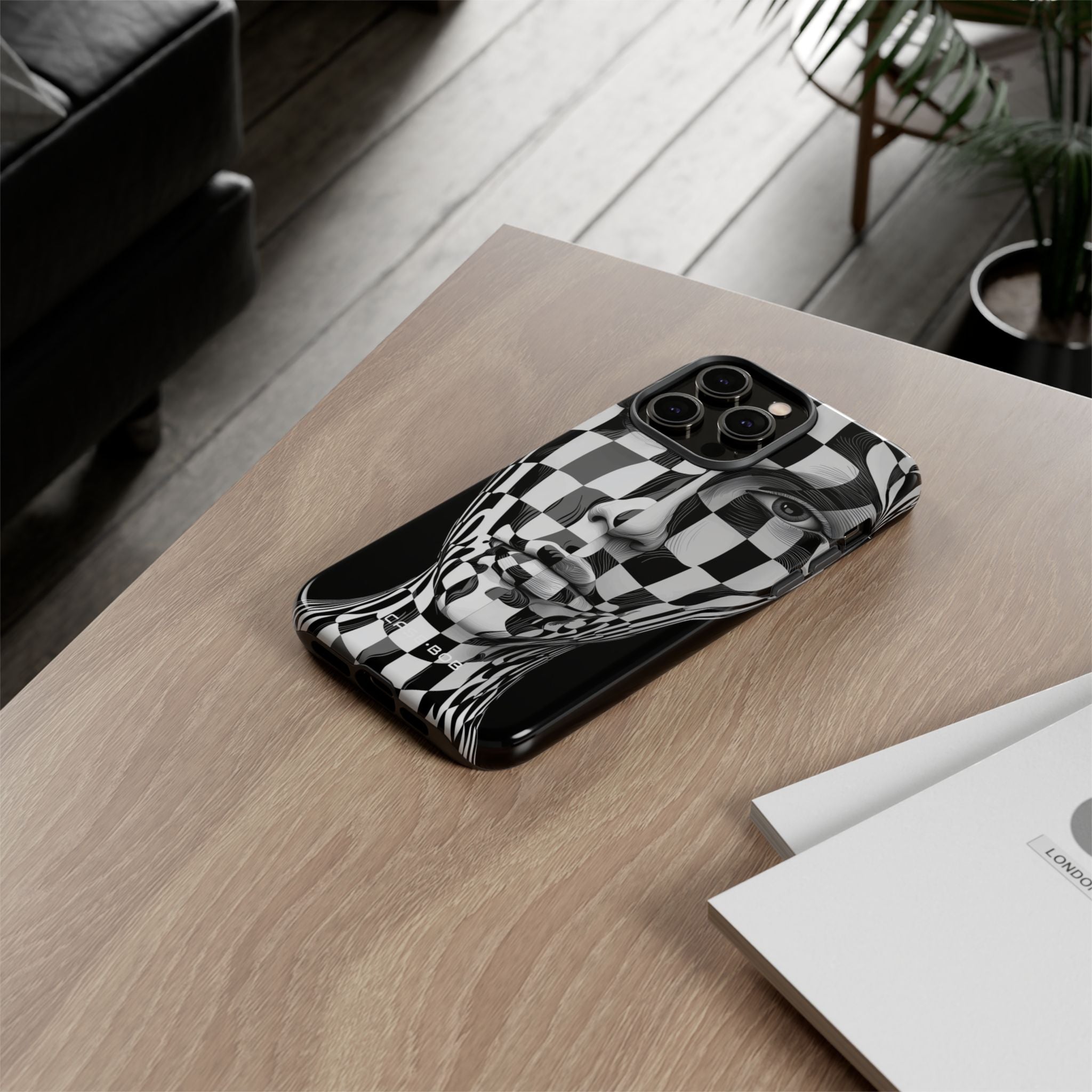 Checkered Face iPhone 14 Pro Max Case - Tough