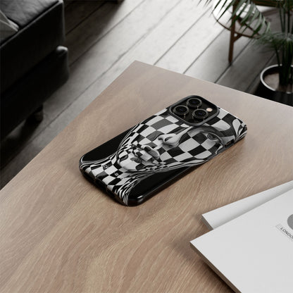 Checkered Face iPhone 14 Pro Max Case - Tough
