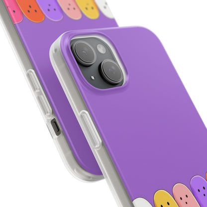 Farverige Spøgelser iPhone 15 Plus Cover - Blødt