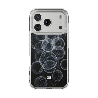 Black Impact MagSafe Phone Case for iPhone - Frosted Ring Matrix