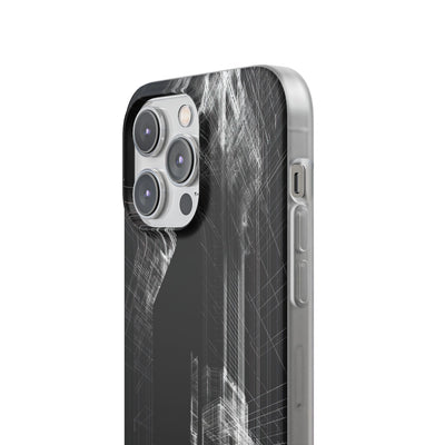 Black Lite Phone Case for iPhone - Ghost Urban Wireframe