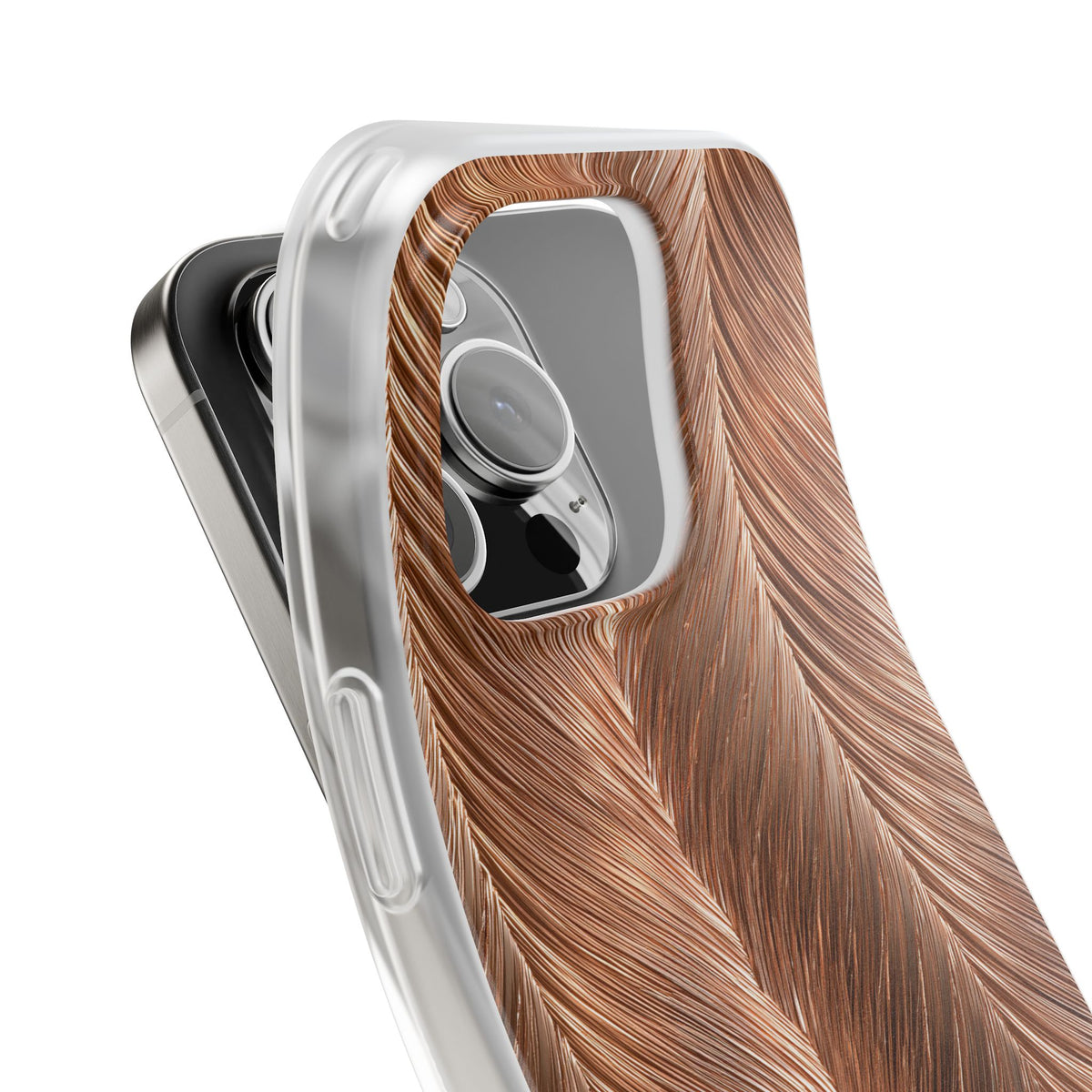 Rose Gold Weave · Lite Phone Case for iPhone ·  Brown