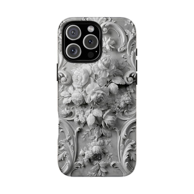 Rococo Marble Rose · Tough Phone Case for iPhone · White