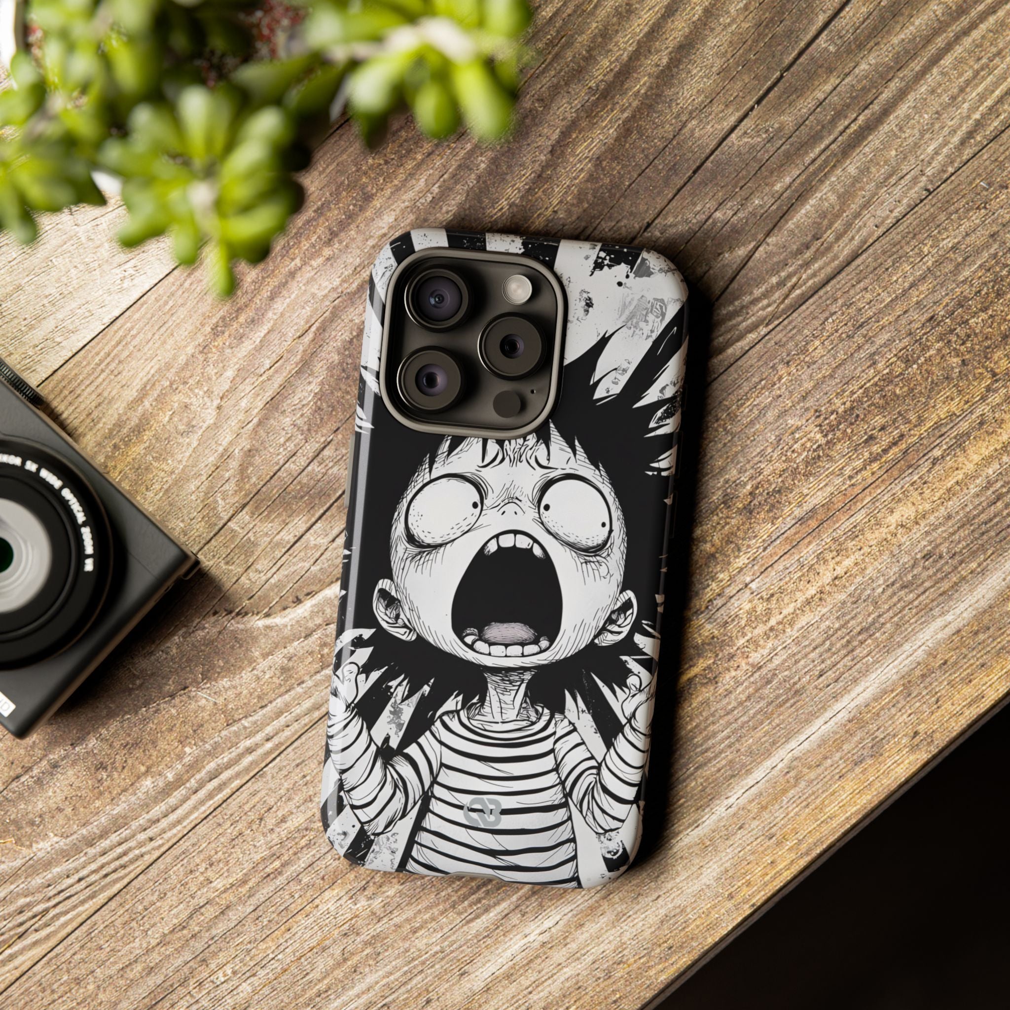 Chaotic Monochrome Scream · Tough Fundas para teléfono para iPhone