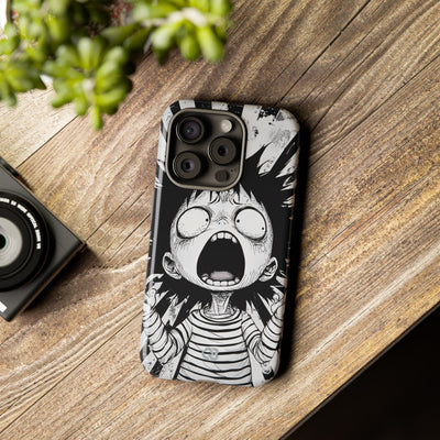 Chaotic Monochrome Scream · Tough Fundas para teléfono para iPhone