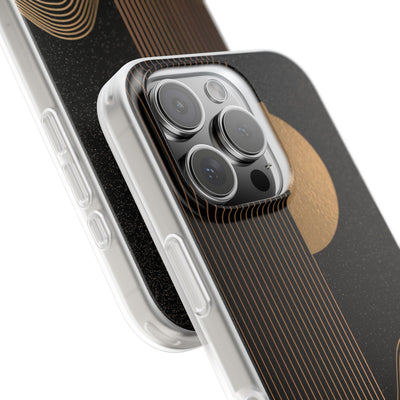 Gold Lite Phone Case for iPhone - Gilded Obsidian Dunes