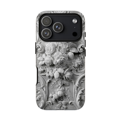 Rococo Marble Rose · Tough Phone Case for iPhone · White