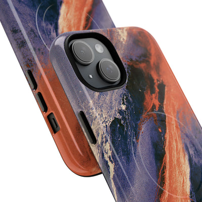 Solar Aura Drift · Tough 2.0 Magnetic Phone Case for iPhone · Orange