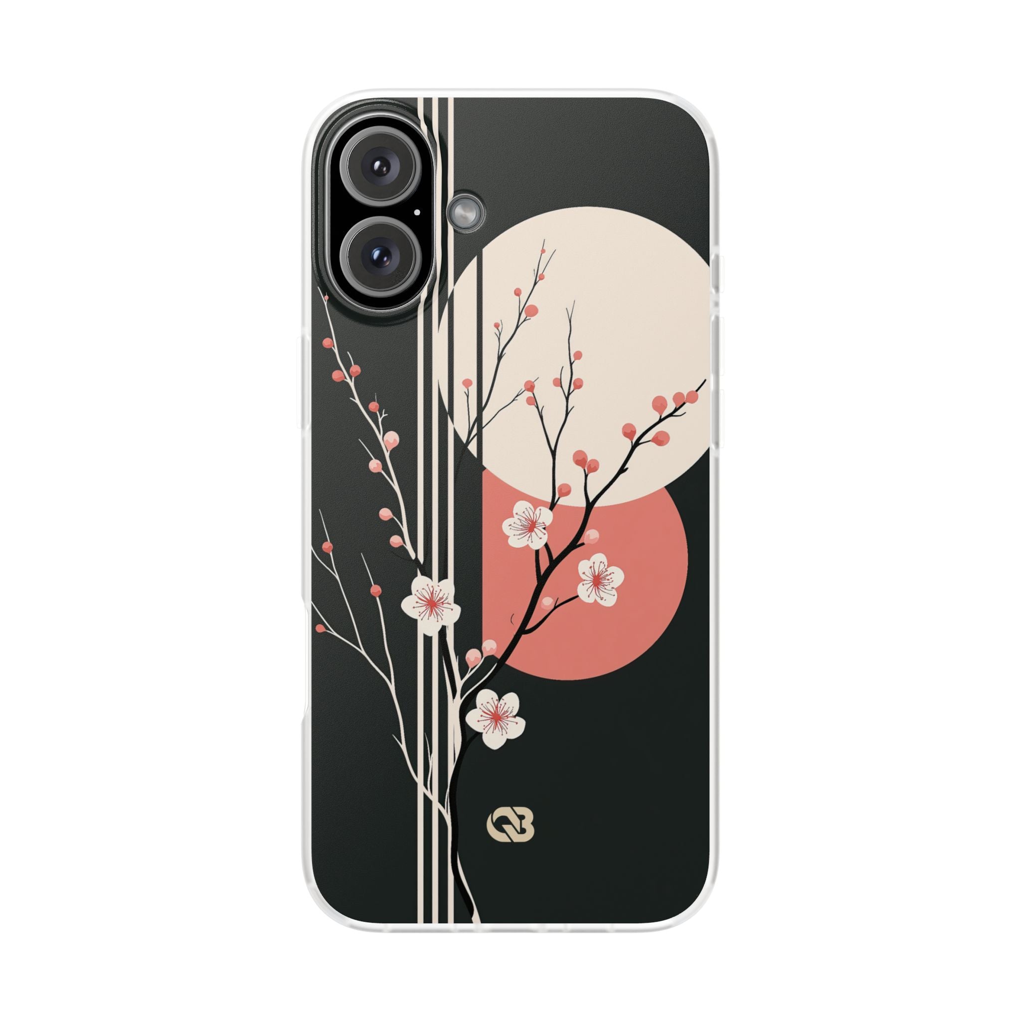 Black Lite Phone Case for iPhone - Kyoto Midnight Blossom