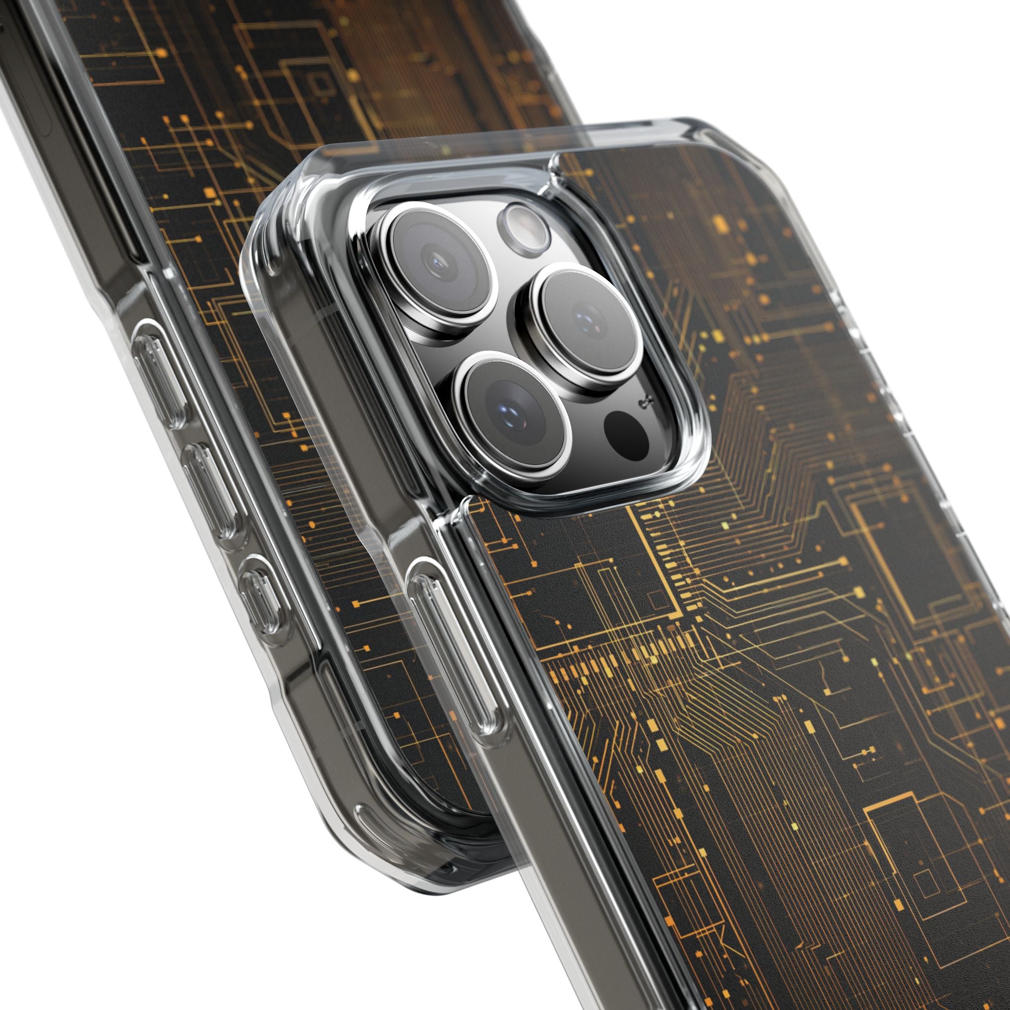 Gold Impact MagSafe Phone Case for iPhone - Amber Core Mainframe