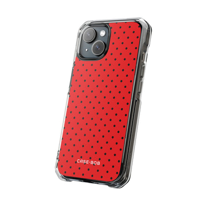 Black Dot Matrix iPhone 15 Case - Impact