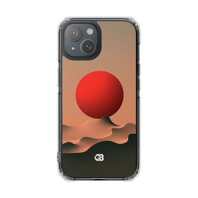 Crimson Sol Ridge · Clear Impact Magnetic Phone Case for iPhone · Red
