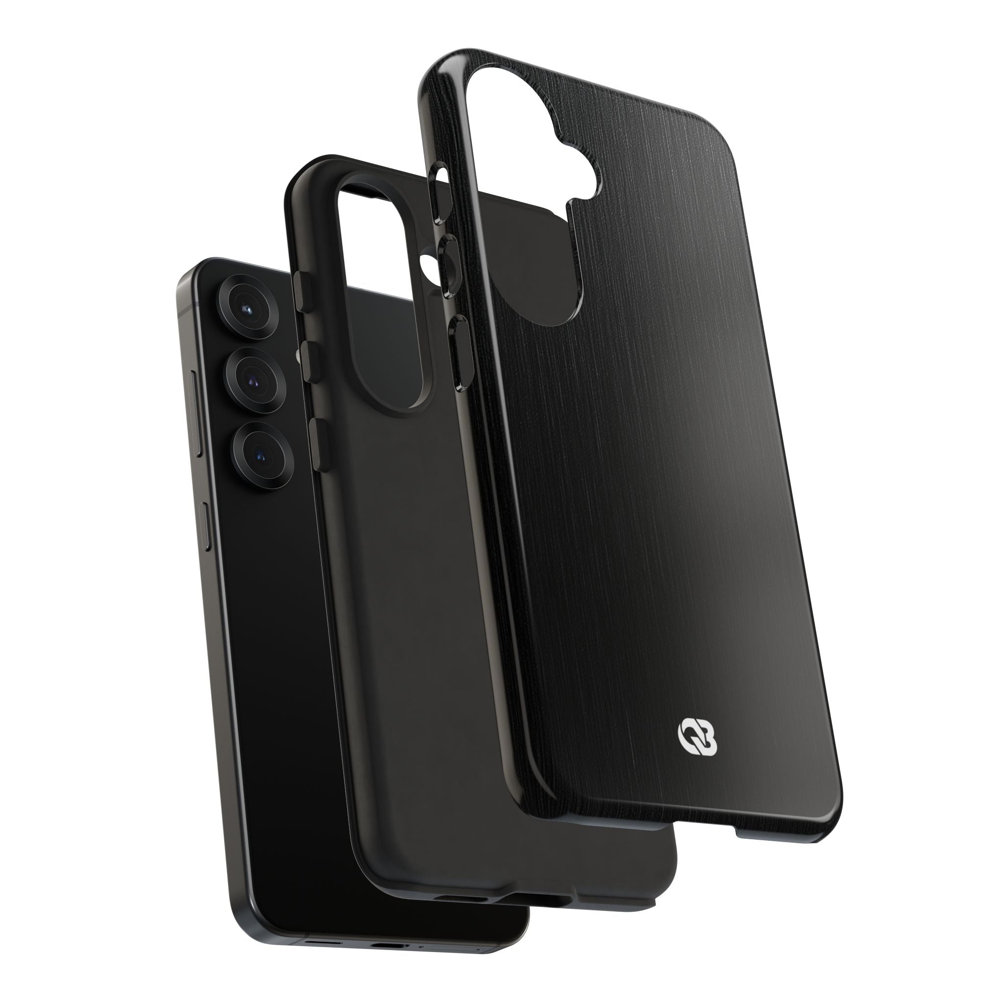 Black Tough Phone Case for Samsung - Brushed Obsidian Slate