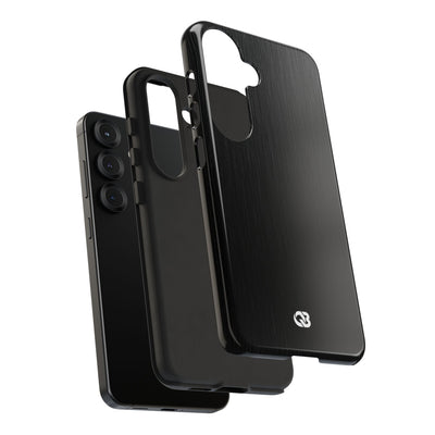 Black Tough Phone Case for Samsung - Brushed Obsidian Slate