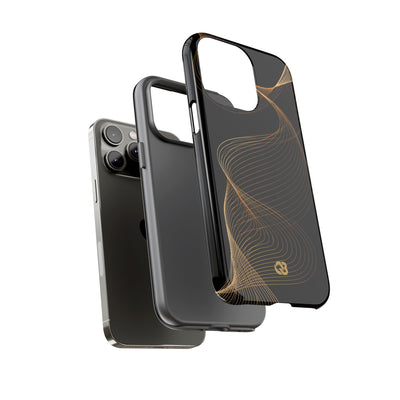 Gold Tough Phone Case for iPhone - Burnished Bronze Helix