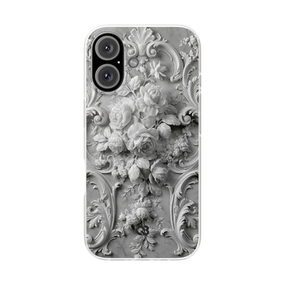 Rococo Marble Rose · Lite Phone Case for iPhone ·  White