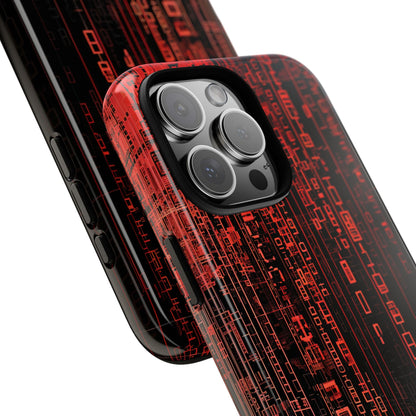 Crimson Glyphs iPhone 16 Pro Max Case - Tough