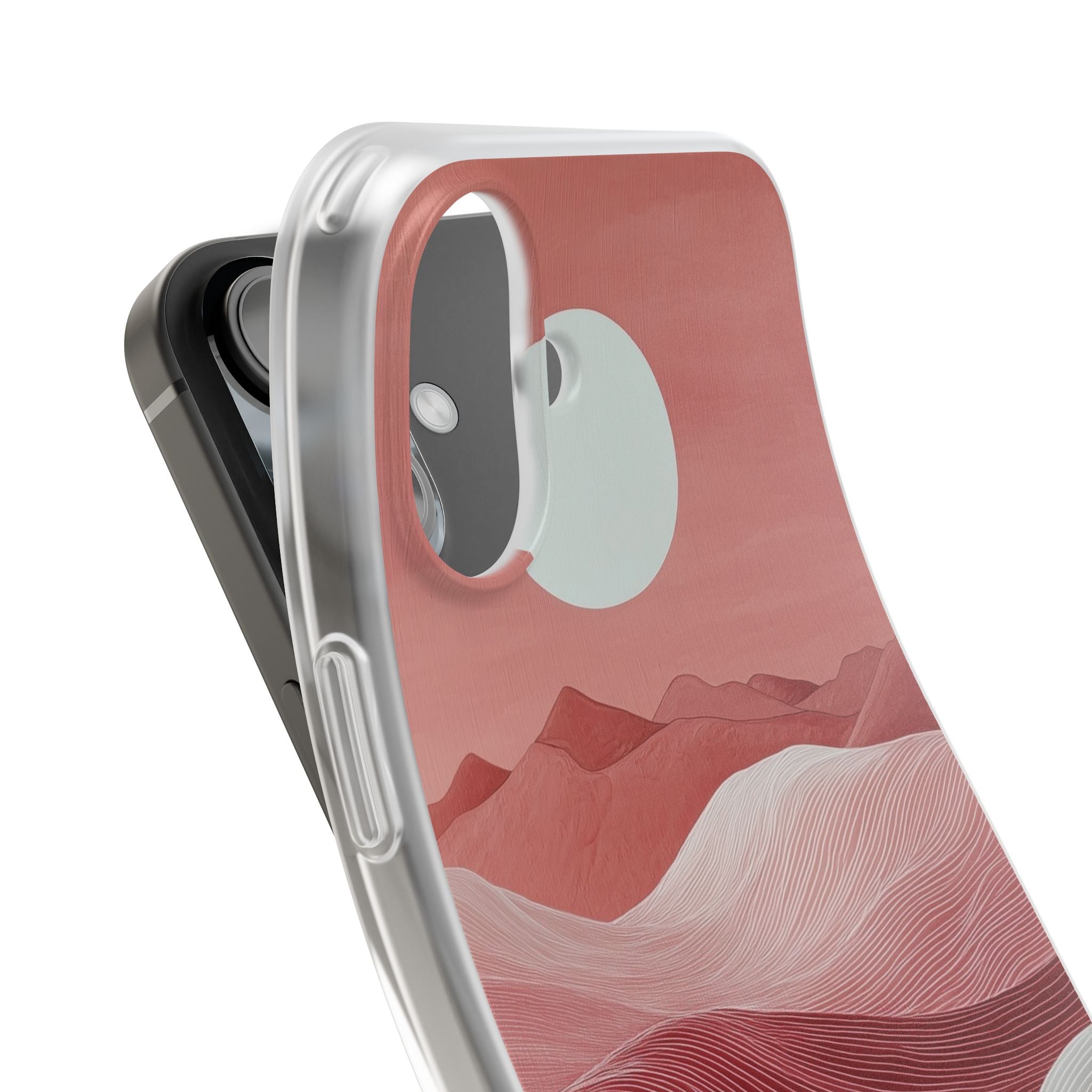 Crimson Dune Horizon · Soft Phone Case for iPhone