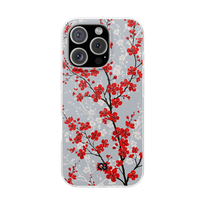 Grey Lite Phone Case for iPhone - Crimson Sakura Slate