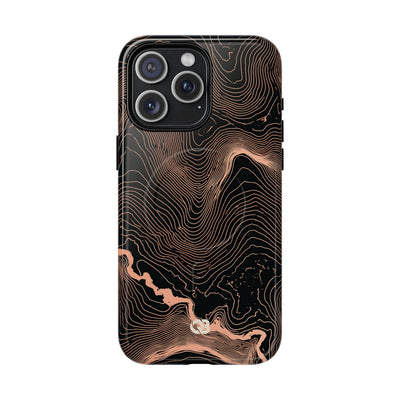 Mesa Elevation Contour · Tough 2.0 Magnetic Phone Case for iPhone · Black
