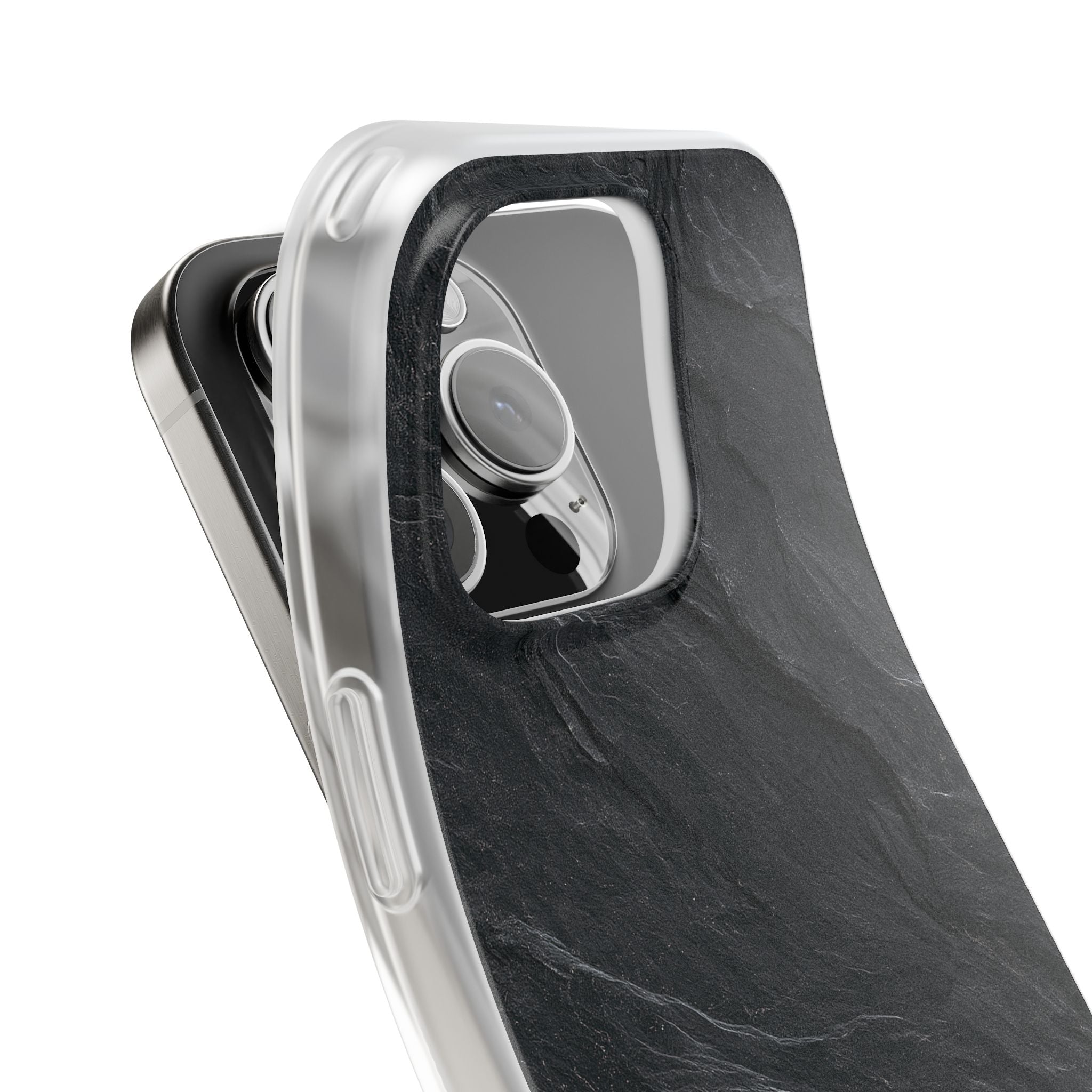 Black Lite Phone Case for iPhone - Midnight Slate Ridge