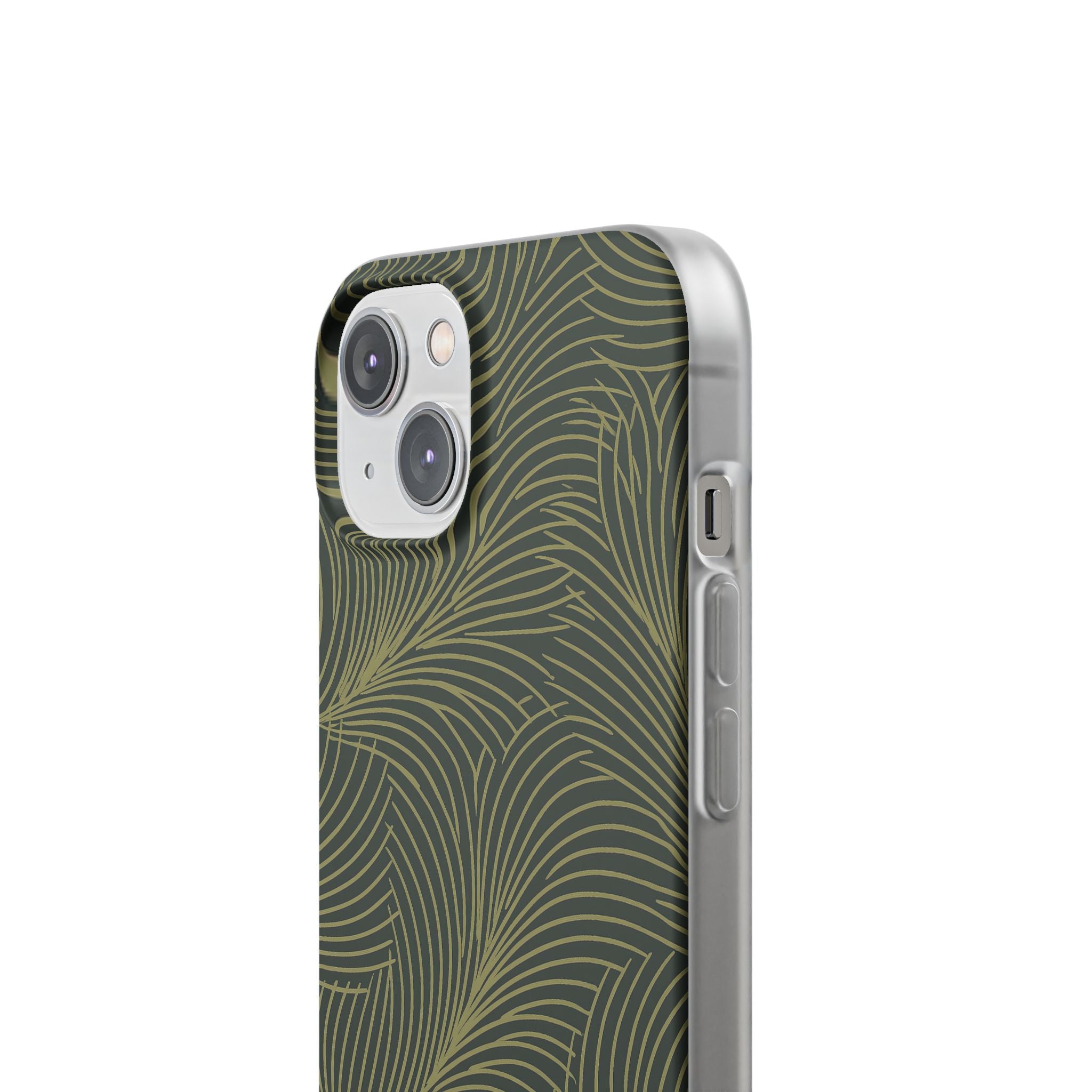 Green Lite Phone Case for iPhone - Dark Olive Plume