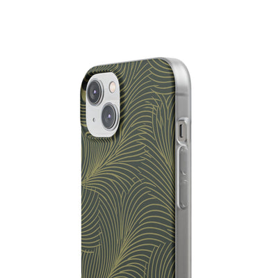 Green Lite Phone Case for iPhone - Dark Olive Plume