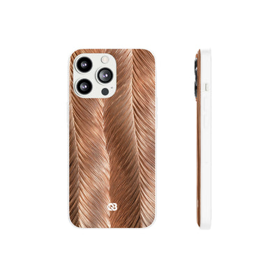 Rose Gold Weave · Lite Phone Case for iPhone ·  Brown