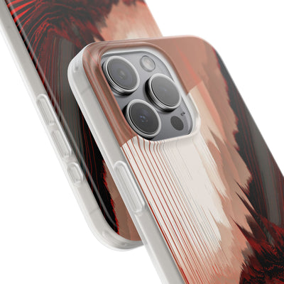 Red Lite Phone Case for iPhone - Crimson Pulse Horizon