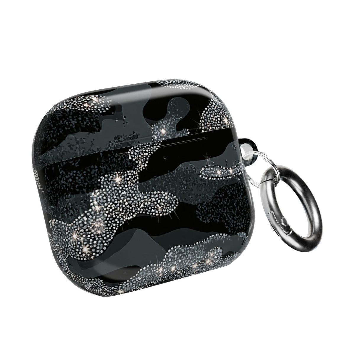 Glitter Shadow Camo · Hard Case for AirPods & AirPods Pro · Black