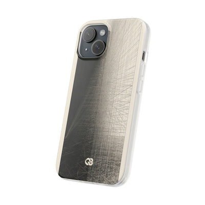 Beige Lite Phone Case for iPhone - Brutalist Graphite Grid