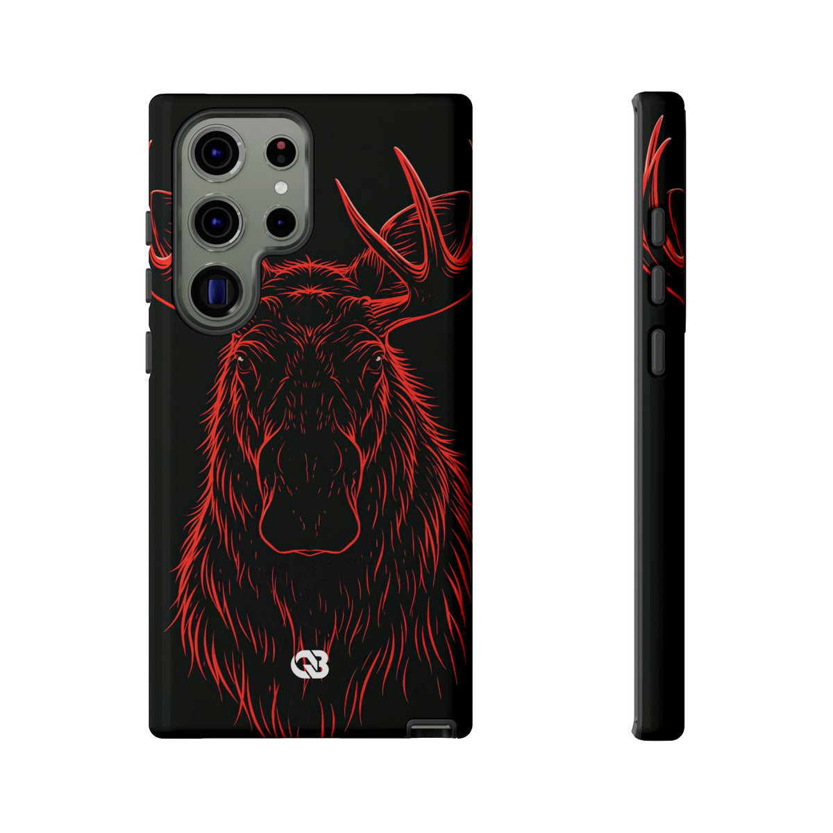 Nordic Moose Contour · Tough Phone Case for Samsung · Red