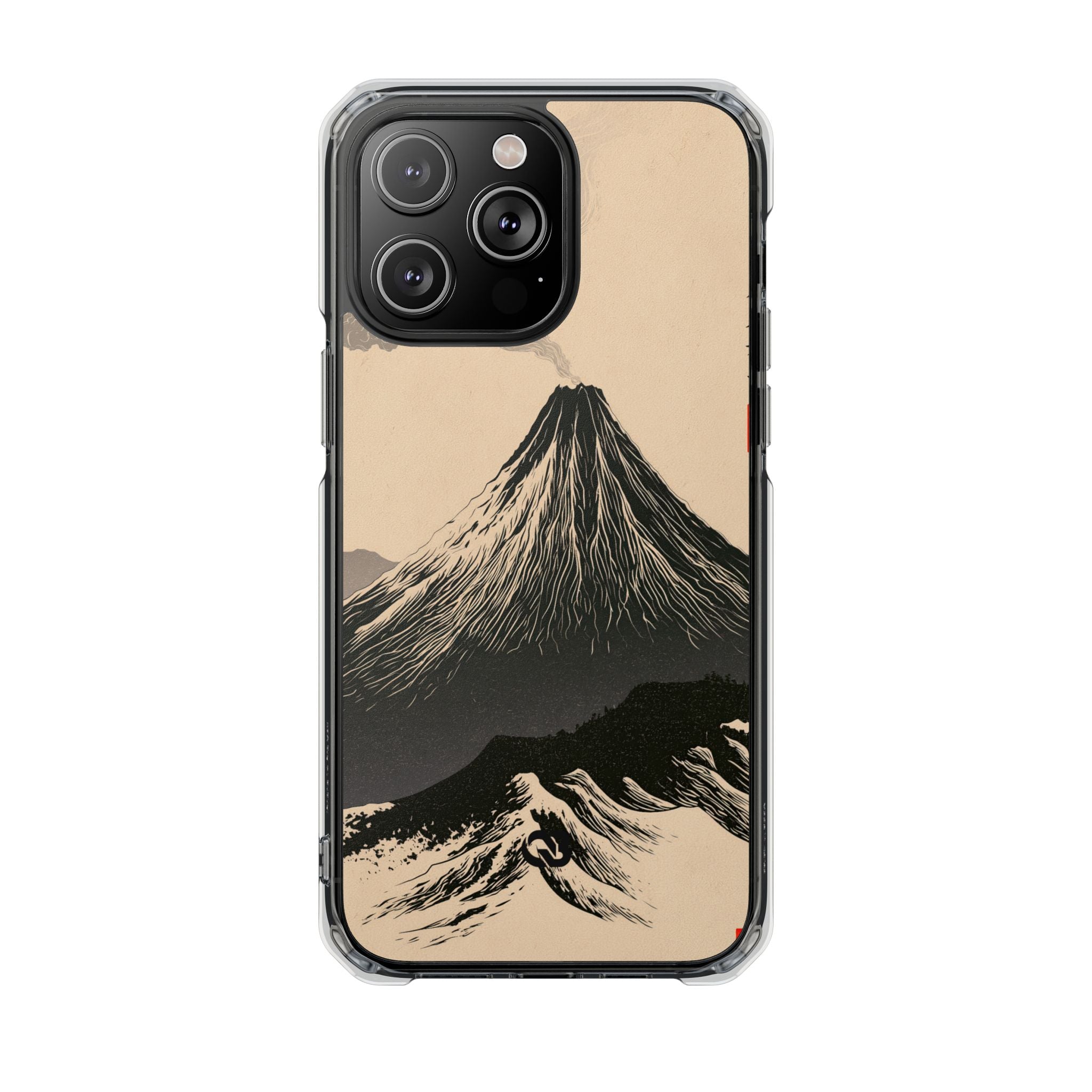 Beige Impact MagSafe Phone Case for iPhone - Obsidian Ink Summit