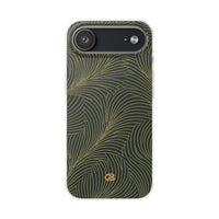 Green Lite Phone Case for iPhone - Dark Olive Plume