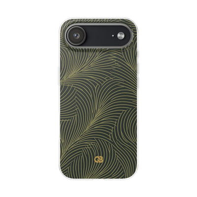 Green Lite Phone Case for iPhone - Dark Olive Plume