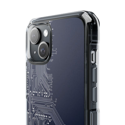 Blue Impact MagSafe Phone Case for iPhone - Cobalt Data Stream