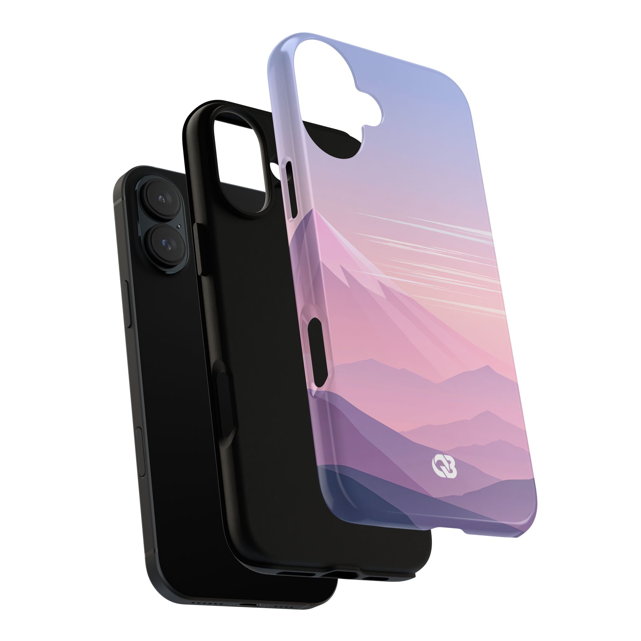 Purple Tough Phone Case for iPhone - Lavender Alpine Dawn