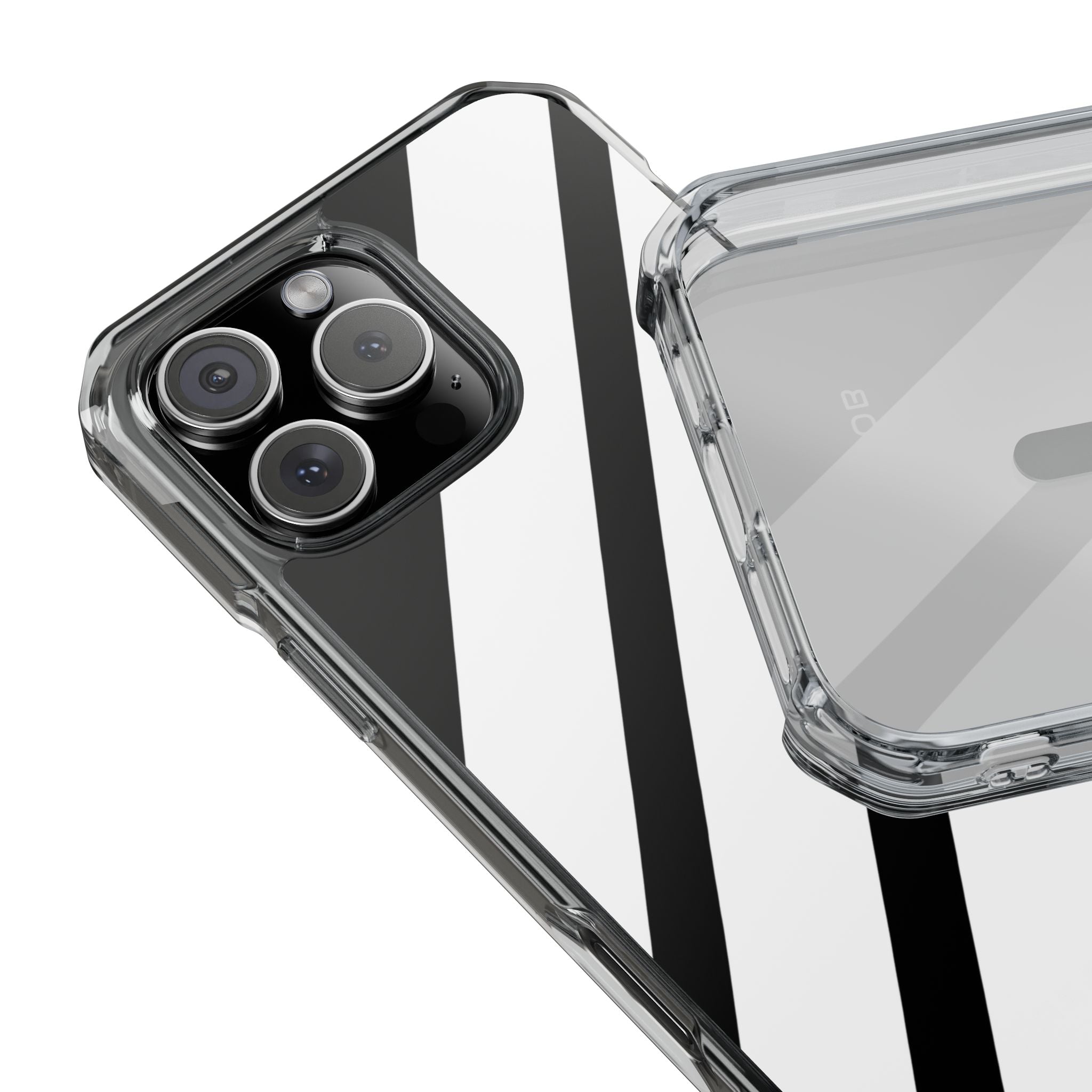 Diagonal Bands Noir iPhone 16 Pro Max Case - Impact