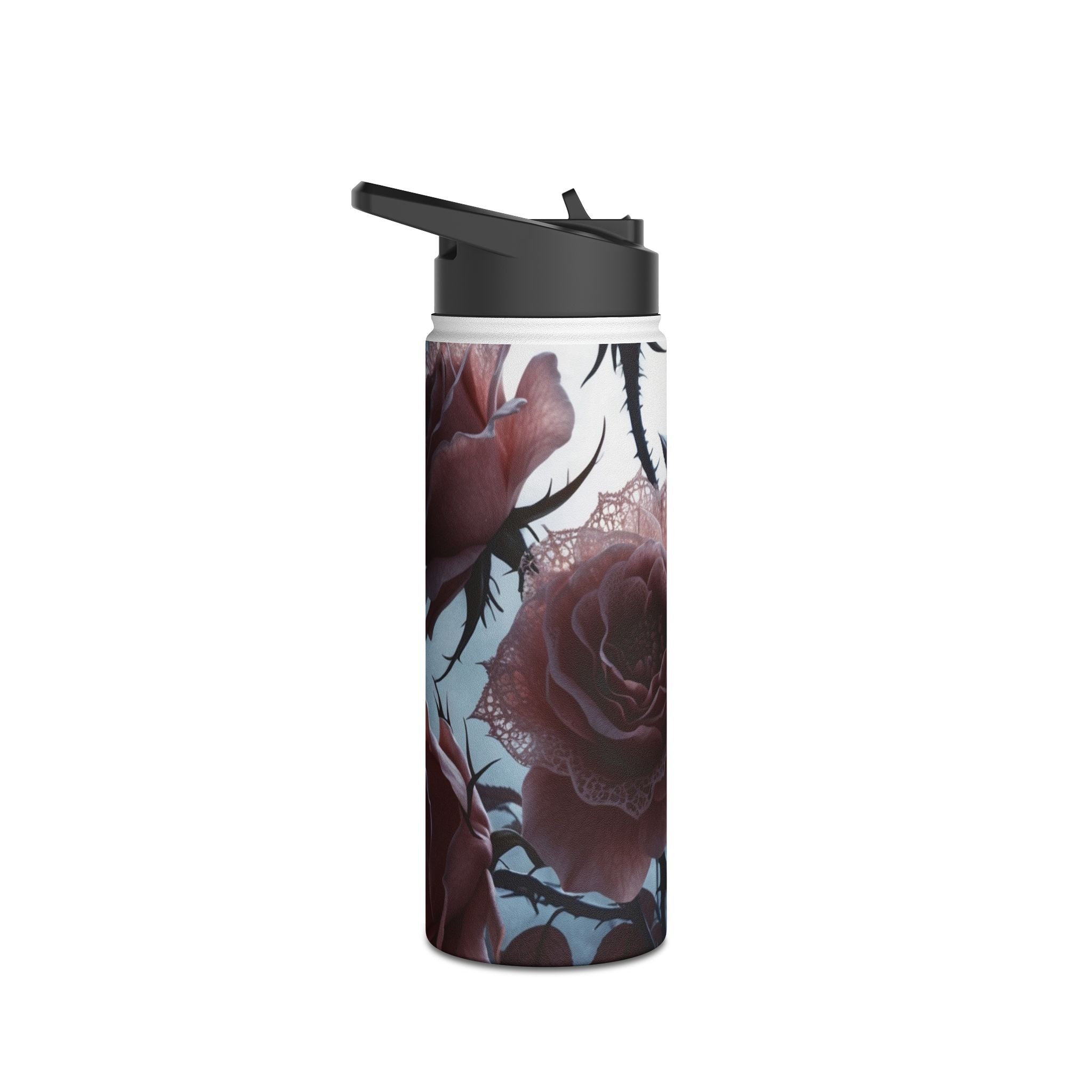 Lace Rose Moonlight - Stainless Steel Water Bottle