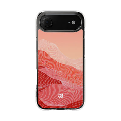Coral Ridge Contours · Clear Impact Magnetic Phone Case for iPhone · Red