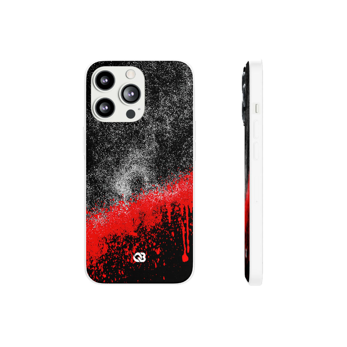 Crimson Noir Drip · Lite Phone Case for iPhone ·  Black