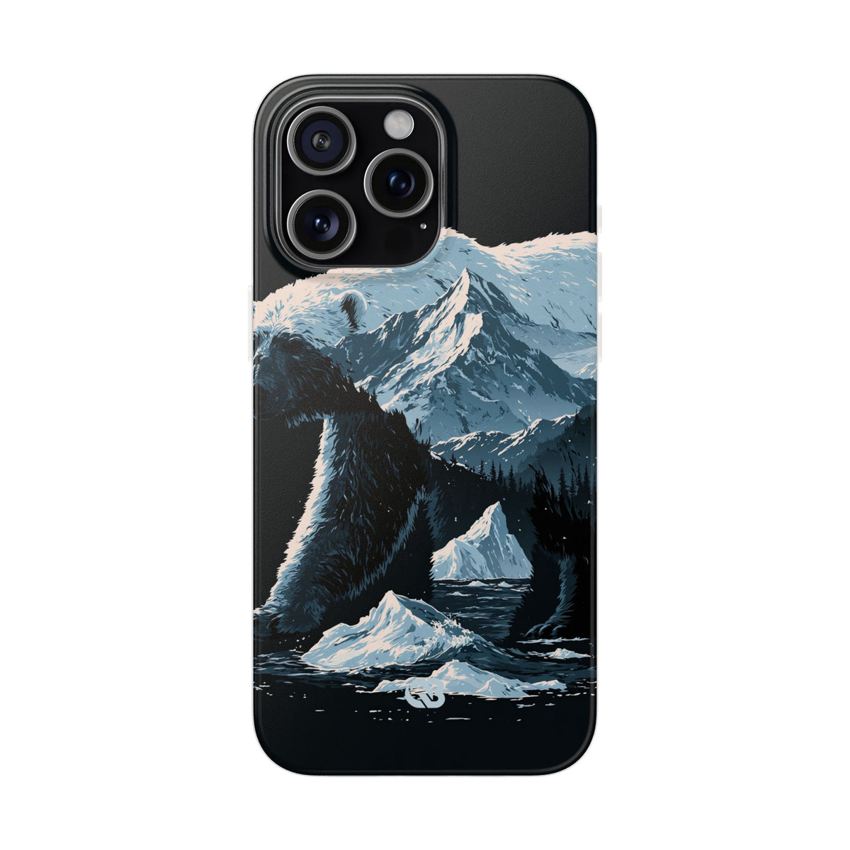 Nordic Arctic Bear · Lite Phone Case for iPhone ·  Black