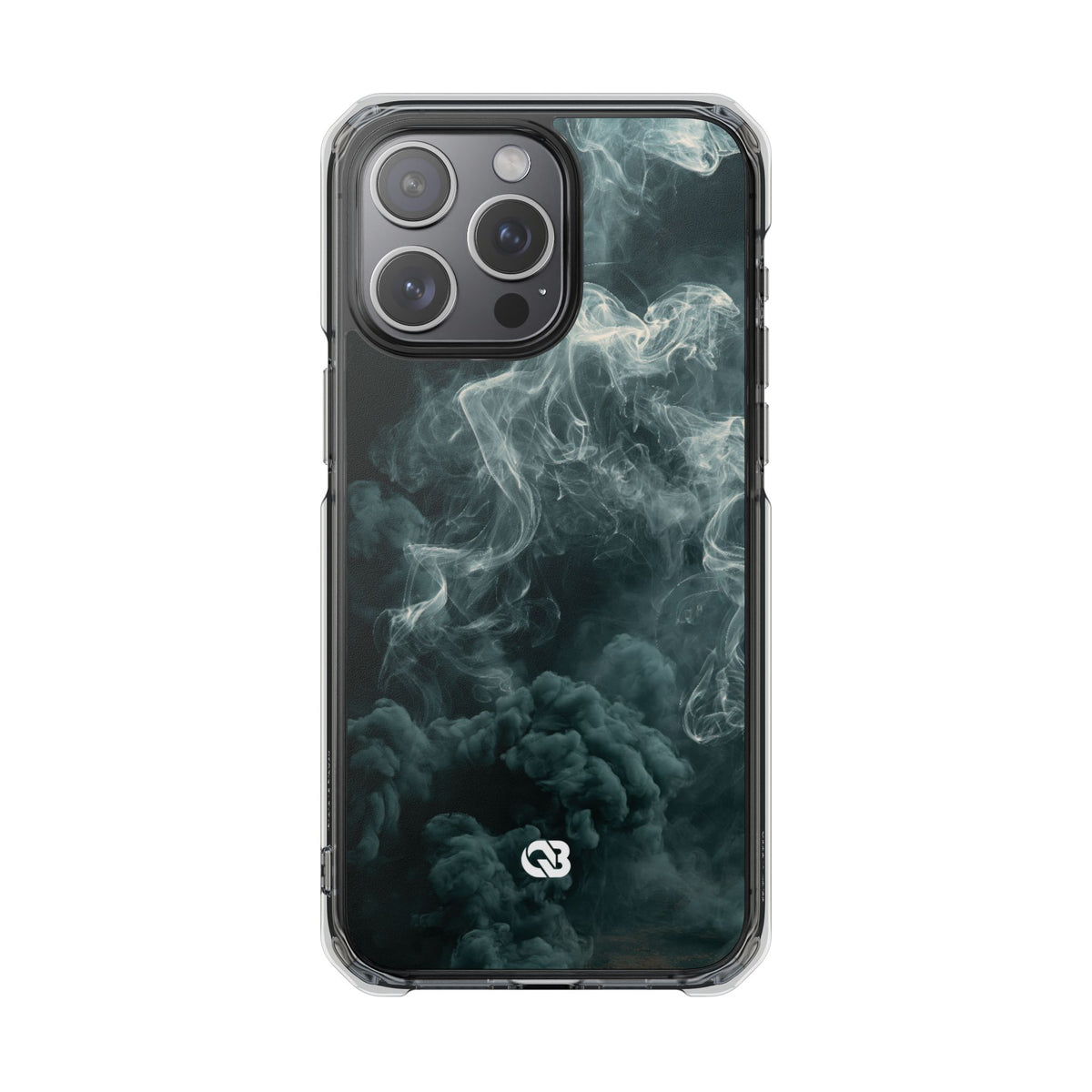 Luminescent Vapor Drift · Clear Impact Magnetic Phone Case for iPhone · Teal