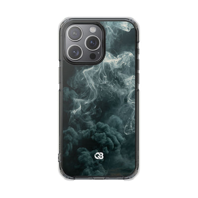 Luminescent Vapor Drift · Clear Impact Magnetic Phone Case for iPhone · Teal