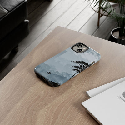 Grey Tough Phone Case for iPhone - Steel Slate Zen